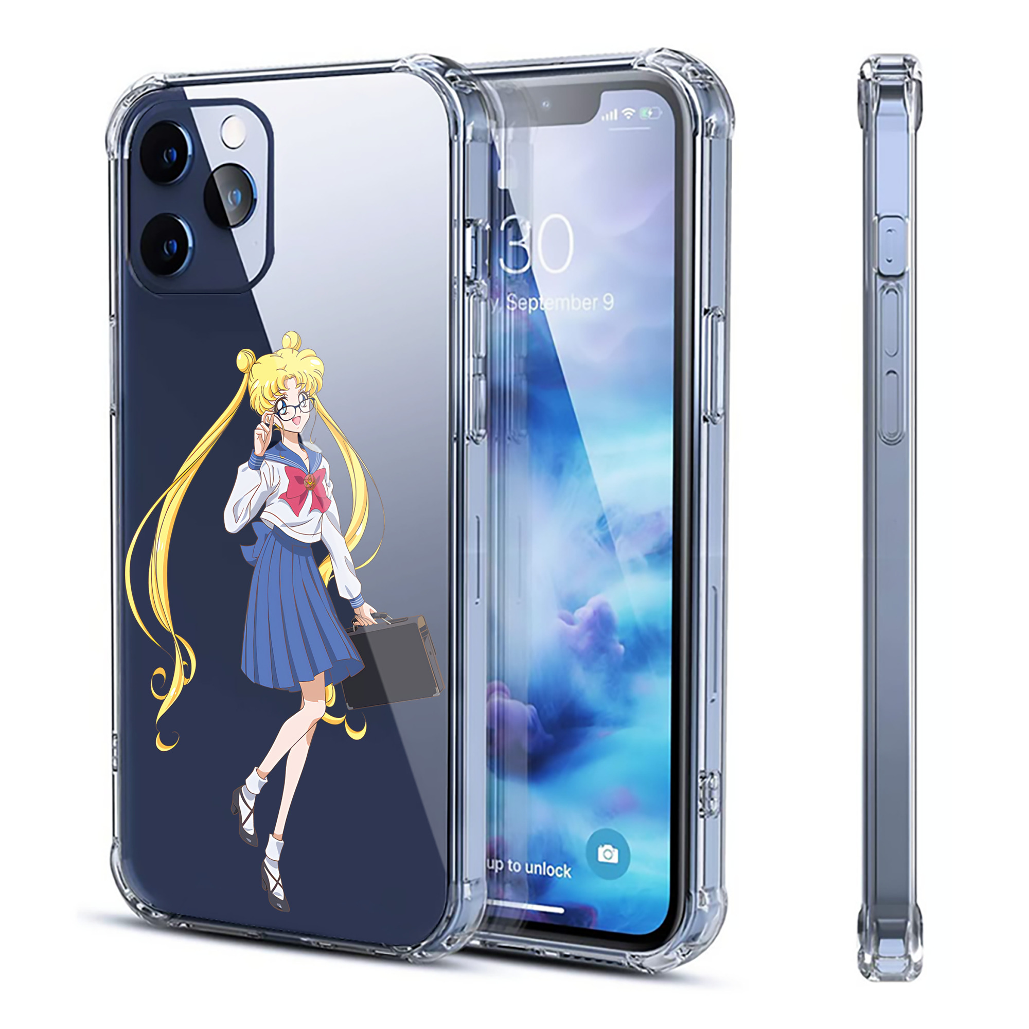 （画像用） 美少女戦士セーラームーン 愛野 美奈子 あいの みなこ Sailor Moon Aino Minako 【iPhone 12シリーズ対応】透明スマホケース（クリアソフトケース）